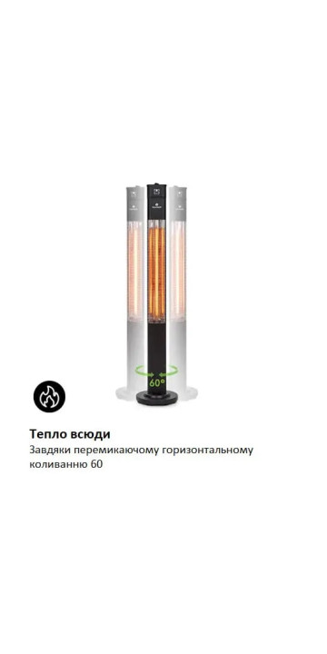 Електричний обігрівач Blumfeldt Heat Guru Plus L Black
