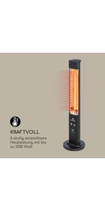 Інфрачервоний обігрівач Blumfeldt Heat Guru Plus Black