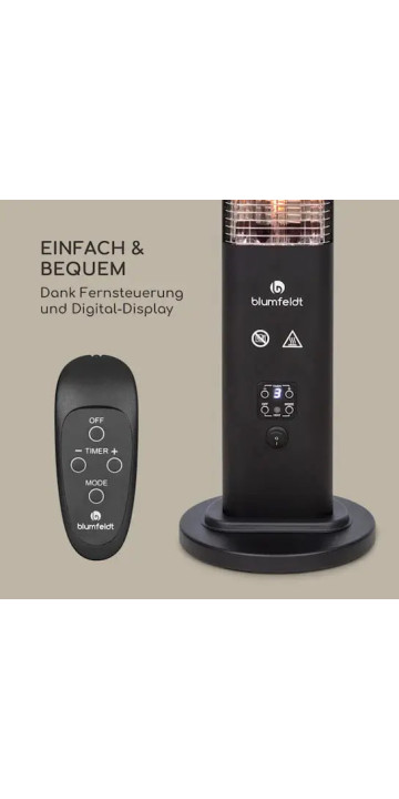 Електричний обігрівач Blumfeldt Heat Guru Plus L Black