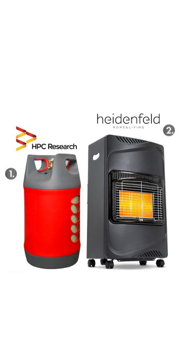 Набір: обігрівач Heidenfeld Inferno GH100 + балон HPCR 26,2 л