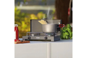 Портативная газовая плита Enders Canberra, 2 горелки x 2,3 кВт, стально-серая