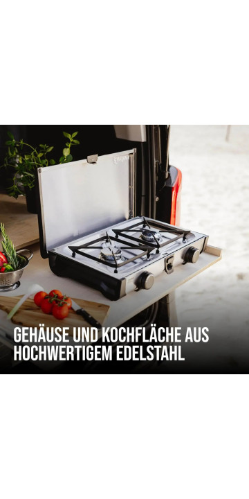 Газовая плита на 2 конфорки Enders RYDA 2Z с термодатчиками