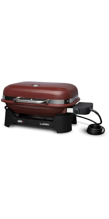 Электрический гриль Weber Lumin Compact 1000, красный