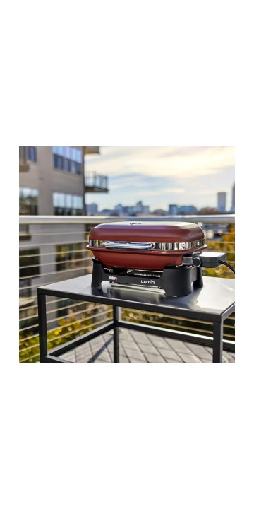 Електричний гриль Weber Lumin Compact 1000, червоний