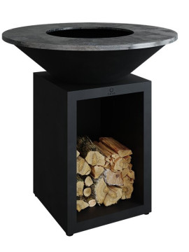 Ofyr Classic Black 100 с отделом для хранения дров